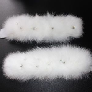 White Fox Fur Cuffs
